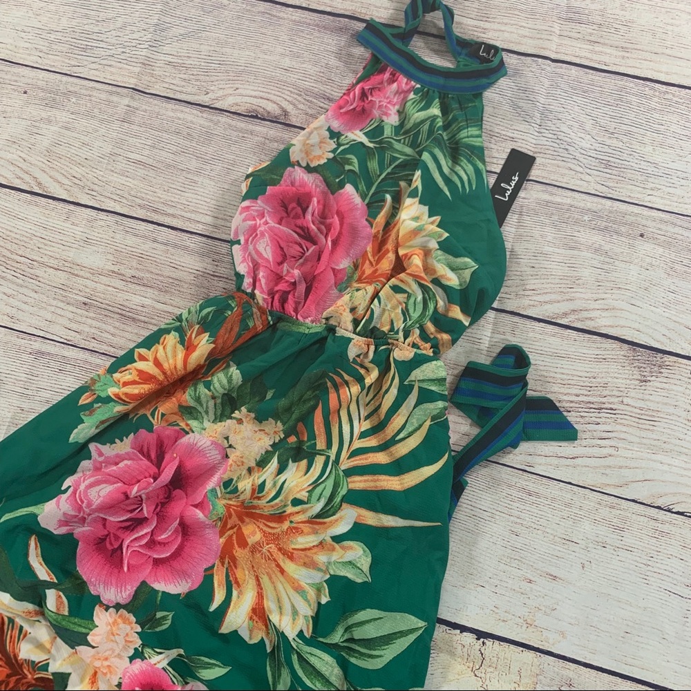 Lulu's Green Floral Maxi Dress - Picture 7 of 8